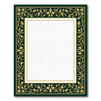Emerald Green Golden Vine Border Rug