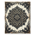 Vintage Ornate Dark Floral Medallion Rug