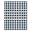 Navy Blue Geometric Polka Dot Rug