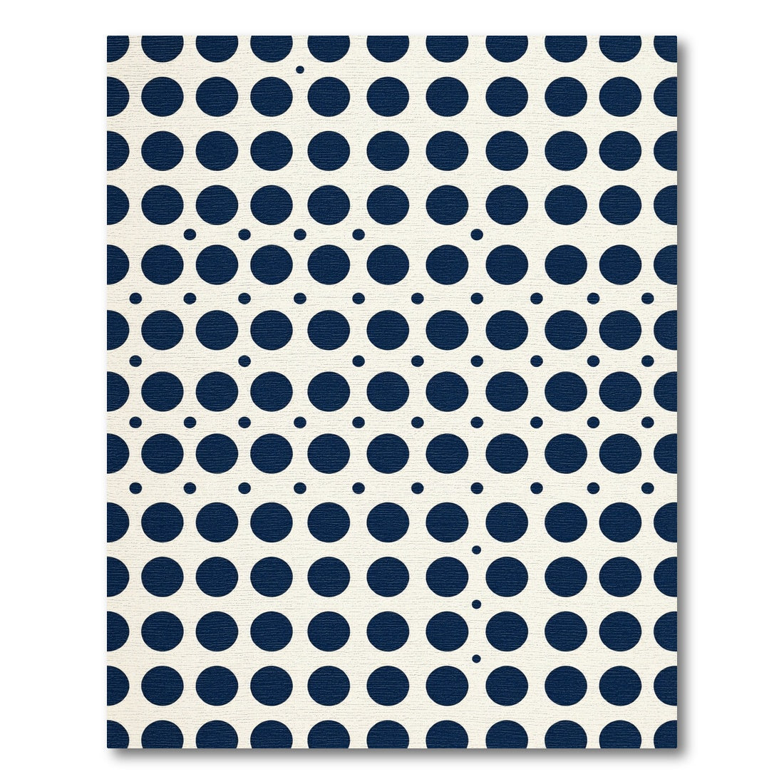 Navy Blue Geometric Polka Dot Rug