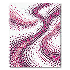 Crimson Pink Dot Gradient Swirl Rug