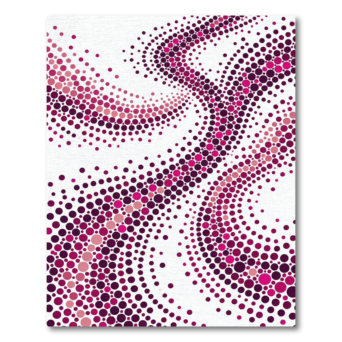 Crimson Pink Dot Gradient Swirl Rug