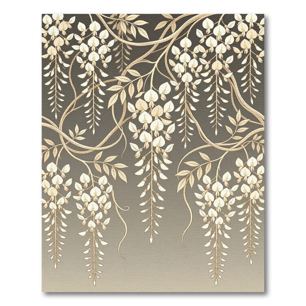 Cream Wisteria Vine Cascade Rug