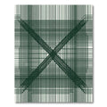 Dark Green Crossed Line Arrangement Rug