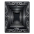 Art Deco Sterling Geometric Frame Rug