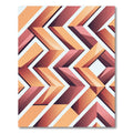 Geometric Terracotta Orange Zigzag Chevron Rug