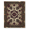 Vintage Dark Crimson Floral Medallion Rug