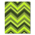 Vibrant Lime Chevron Layered Stripe Rug