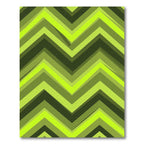 Vibrant Lime Chevron Layered Stripe Rug