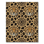 Leopard Head Cheetah Spots Repeat Rug