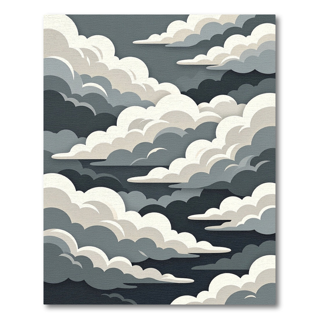 Dramatic Monochrome Stormy Cloud Landscape Rug