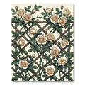 Cream Rose Garden Trellis Wall Art Rug