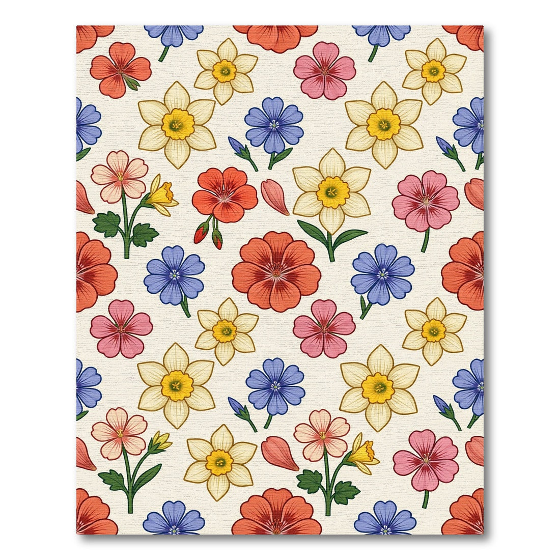 Vibrant Floral Garden Collection Rug