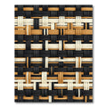 Black Cream and Ochre Woven Weave Rug