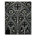 Gothic Silver Ornate Floral Arch Rug
