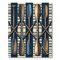 Nautical Blue and Cream Oar Stripe Rug