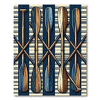 Nautical Blue and Cream Oar Stripe Rug
