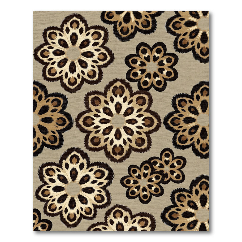 Leopard Bloom Floral Medallion Rug