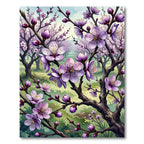Lavender Cherry Blossom Orchard Flourish Rug