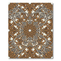 Golden Arabesque Intricate Mandala Rug