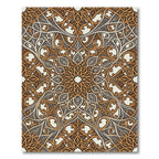Golden Arabesque Intricate Mandala Rug