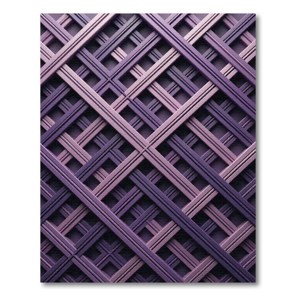 Lavender Intersecting Lattice Texture Rug