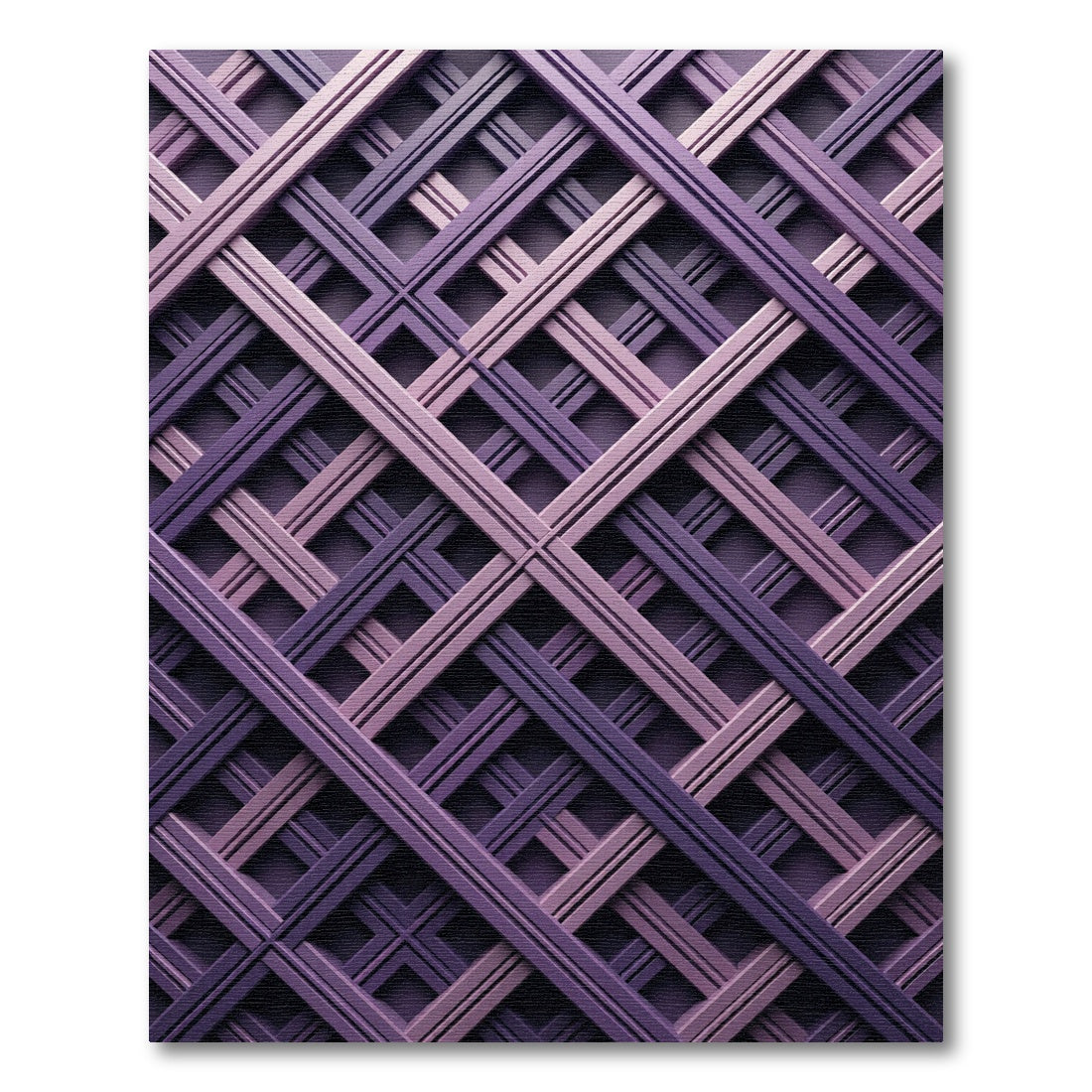 Lavender Intersecting Lattice Texture Rug
