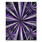 Vibrant Purple Cosmic Burst Radiance Rug