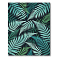 Lush Teal Tropical Fern Botanical Rug