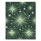Green Whimsical Starburst Burst Rug