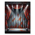 Crimson Splatter Stage Curtains Rug