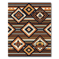 Southwest Earthy Tone Striped Diamond Rug