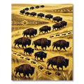 Golden Bison Herd Native Art Rug