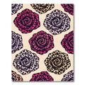 Bold Leopard Rose Floral Art Rug
