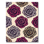 Bold Leopard Rose Floral Art Rug