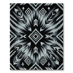 Monochrome Tribal Feather Arrow Rug