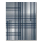 Dark Blue Grid Intersecting Lines Rug