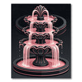 Elegant Black and Pink Tiered Fountain Rug