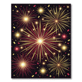 Celebratory Explosion Red Gold Sparkle Rug