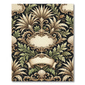 Elegant Gold Green Acanthus Scroll Rug
