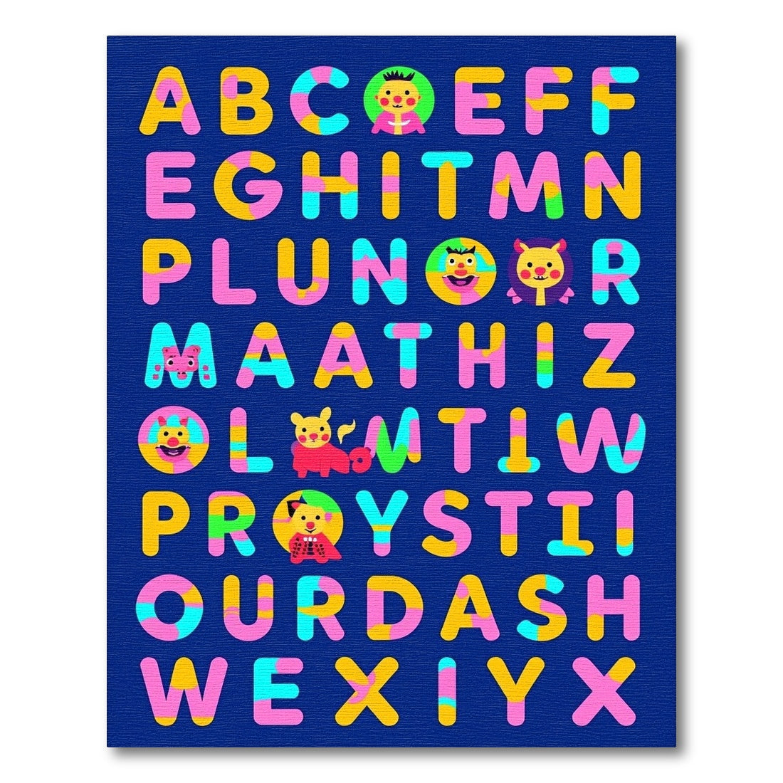 Alphabet Animals Comic Fun Rug