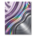 Iridescent Spectral Lavender Metallic Ripple Rug