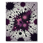 Plum Splatter Burst Abstract Rug