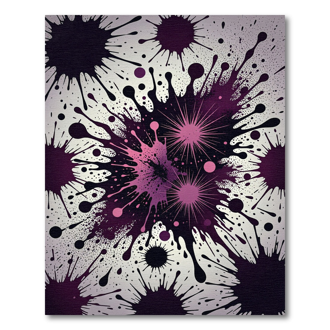 Plum Splatter Burst Abstract Rug