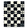 Monochrome Plaid Puzzle Squares Rug