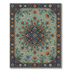 Floral Sunburst Botanical Garden Rug