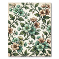 Vintage Floral Vine Mint Peach Rug