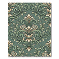 Emerald Green Baroque Floral Rug