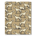 Minimalist Beige Greyhound Silhouette Art Rug