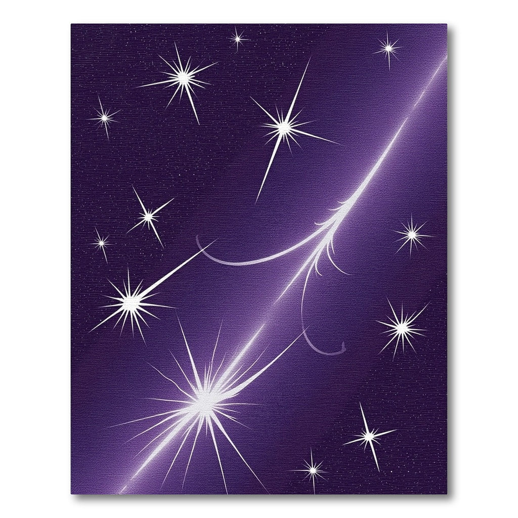 Cosmic Night Sky Glowing Stars Rug